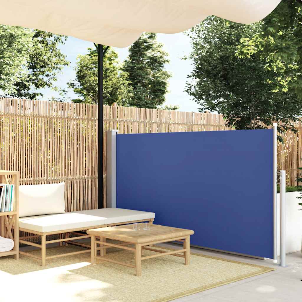 vidaXL Ausziehbare Seitenmarkise 120x300 cm Blau