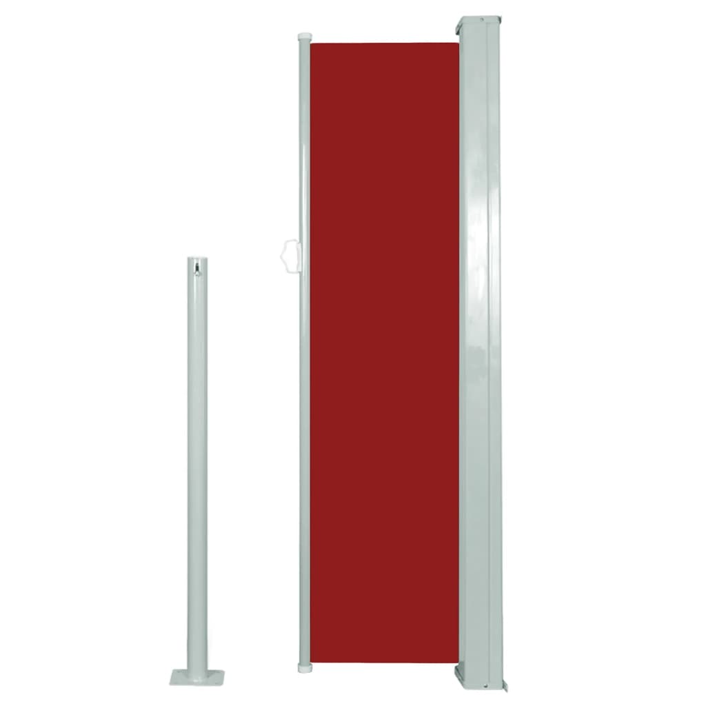 vidaXL Retractable Side Awning 120 x 300 cm Red
