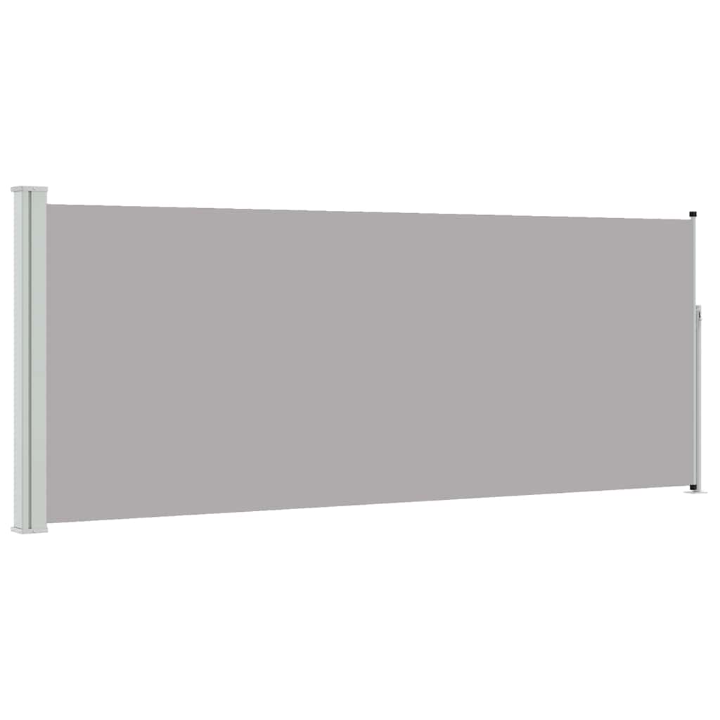 vidaXL Zatahovací boční markýza / zástěna 117x314 cm šedá
