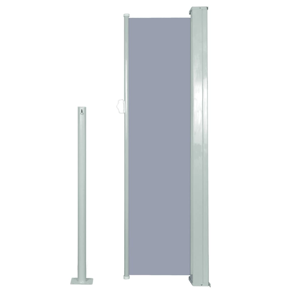 vidaXL Zatahovací boční markýza / zástěna 120 x 300 cm šedá