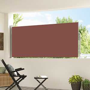Zatahovací boční markýza / zástěna 120 x 300 cm hnědá - obrázek 3