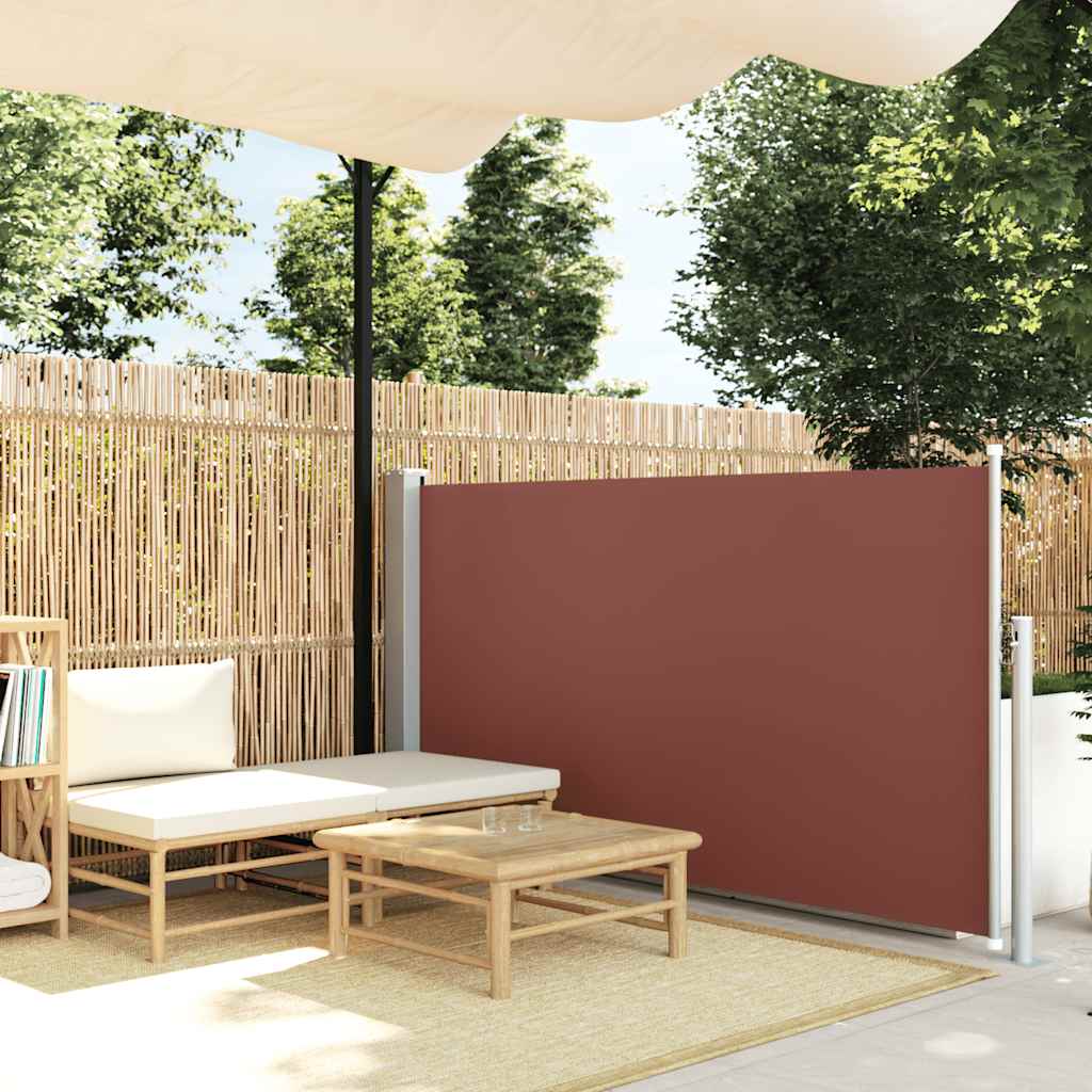 vidaXL Copertină laterală retractabilă, maro, 120x300 cm