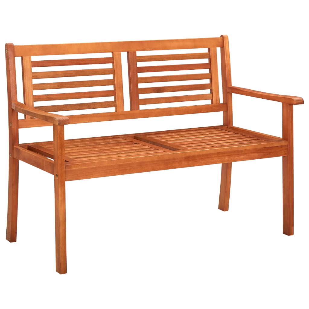 vidaXL 2-Seater Garden Bench 120 cm Solid Eucalyptus Wood