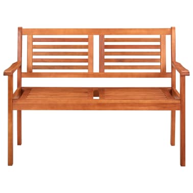 Vidaxl 2 Seater Garden Bench 120 Cm Solid Eucalyptus Wood Vidaxl