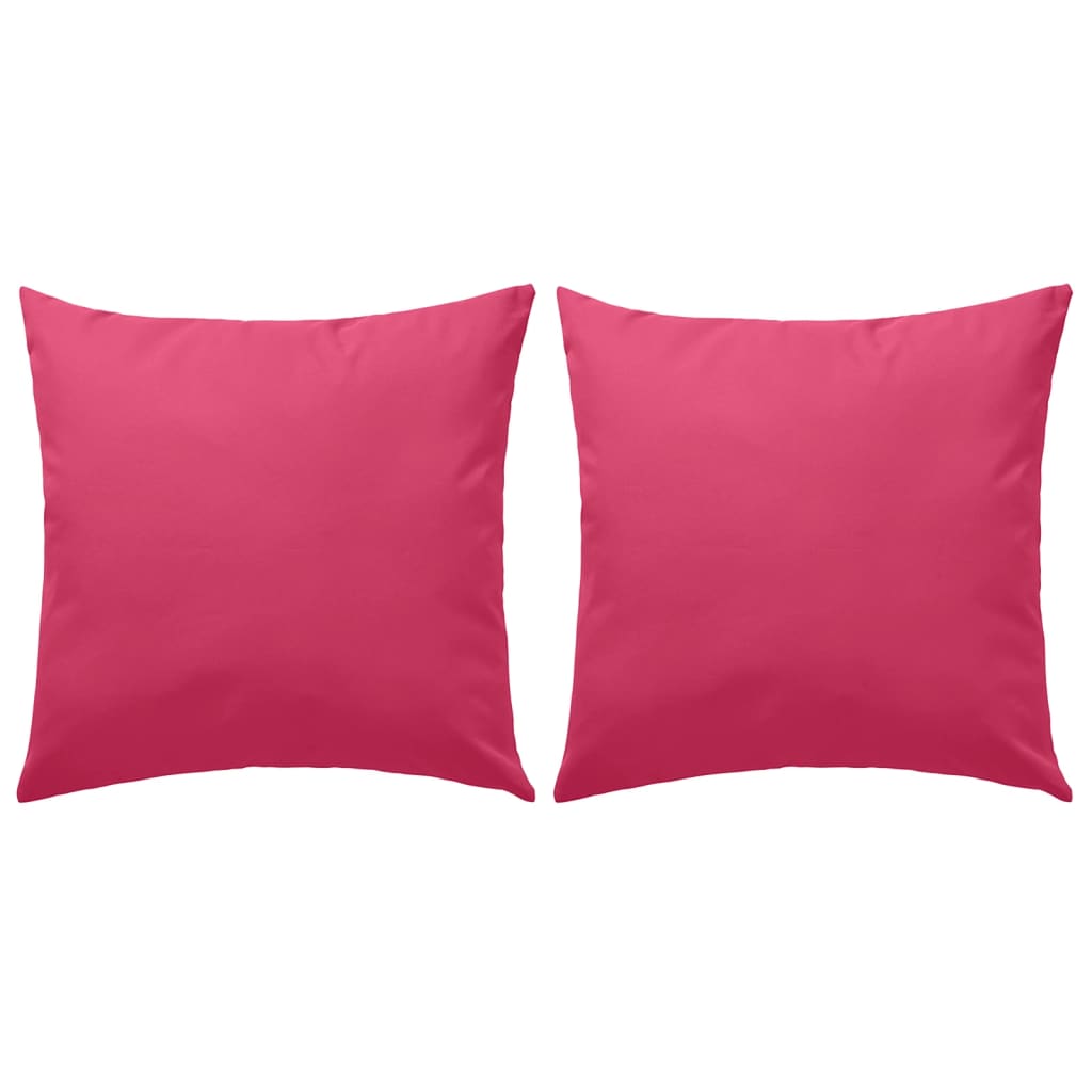 vidaXL Oreiller d'extérieur 2 pcs 60 x 60 cm Rose