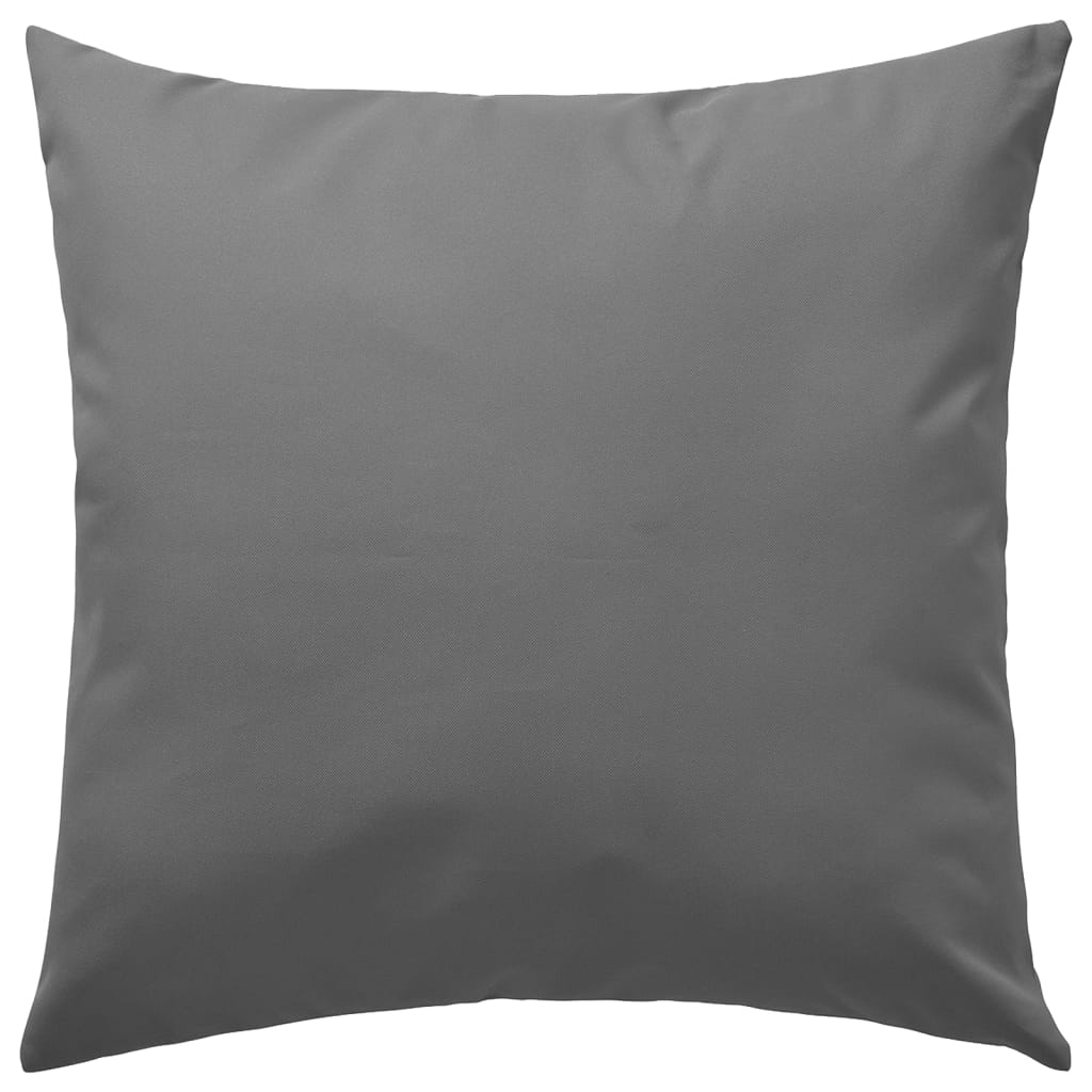 vidaXL Lauko pagalvės, 2 vnt., pilkos, 60x60 cm