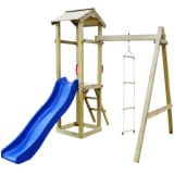 vidaXL Spielturm mit Rutsche und Leitern 237 x 168 x 218 cm Holz