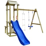 vidaXL FSC fa játszótér csúszda+hinta+létra 238x228x218 cm
