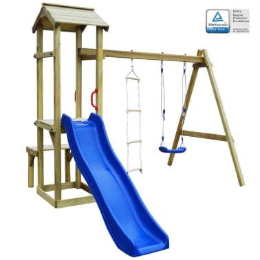 Vidaxl Spielturm Mit Rutsche Schaukel Leiter 238 228 218 Cm Holz