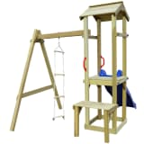 vidaXL Spielturm mit Rutsche und Leiter 228×168×218 cm Holz