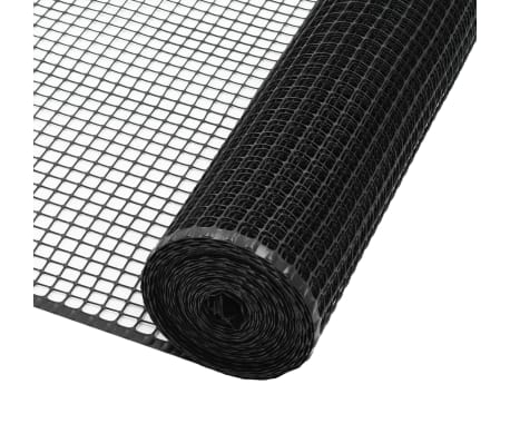 vidaXL Sodo tvoros tinklas, juodas, 50x0,6m, HDPE