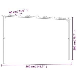 Zahradní pergola impregnovaná borovice 360 x 200 x 60 cm - obrázek 6