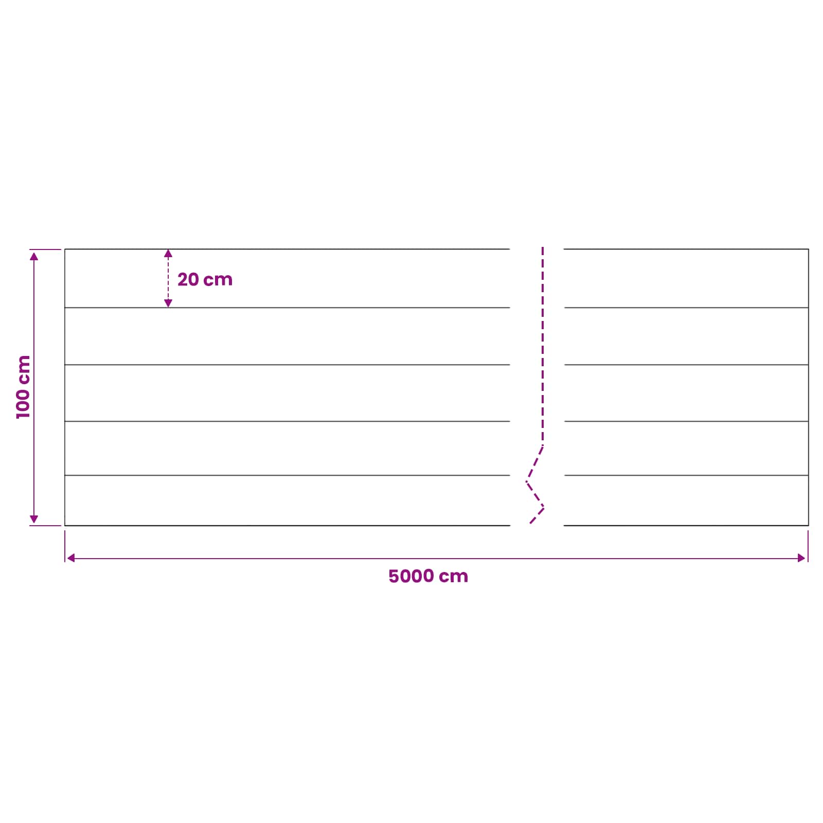 Weed & Root Control Mat PP size guide