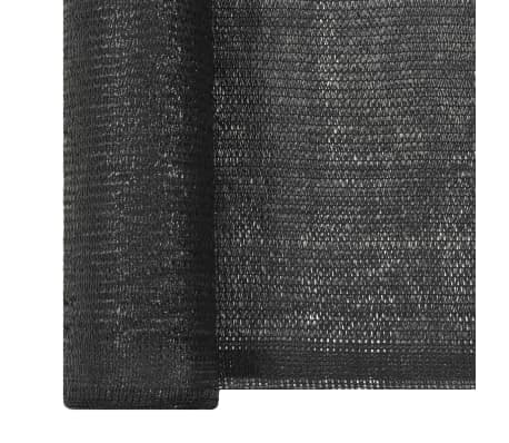 vidaXL Privatumo suteikiantis tinklelis, juodas, 1,5x50 m, HDPE