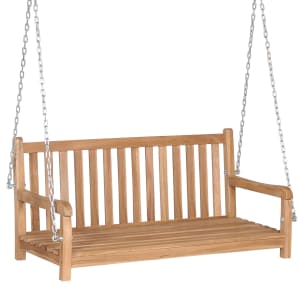 vidaXL Solid Teak S-shaped Bench 120x51x85cm Outdoor Garden Patio Chair Seat