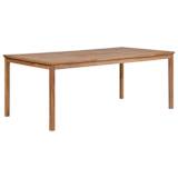 vidaXL Matbord för trädgården massivt teakträ 200x100x77 cm