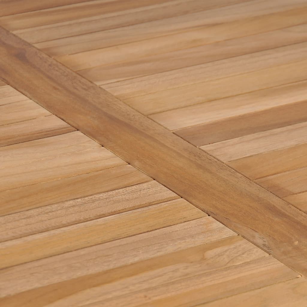 Stół ogrodowy z drewna tekowego, 80x80 cm, naturalny kolor
