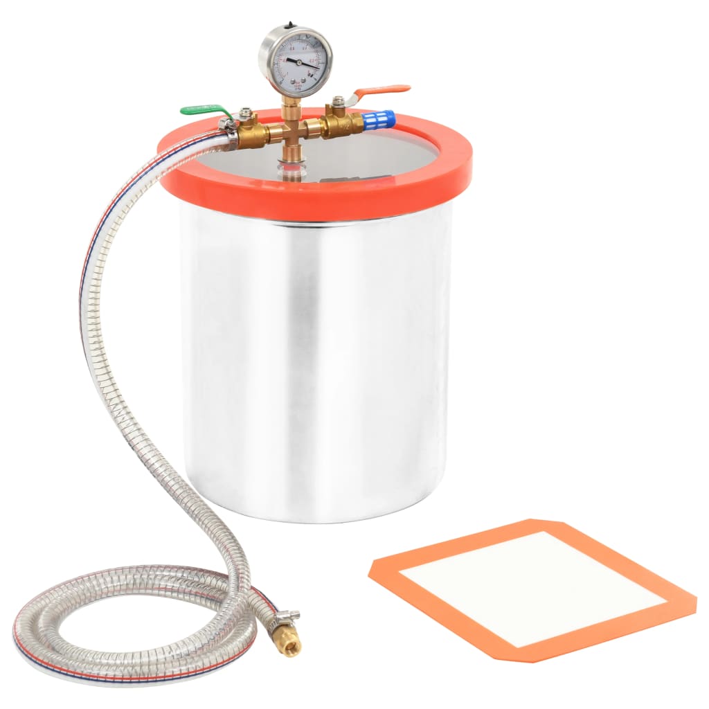 Vacuum Chamber Stainless Steel for Accessory Vacuum Tool Multi Models vidaXL