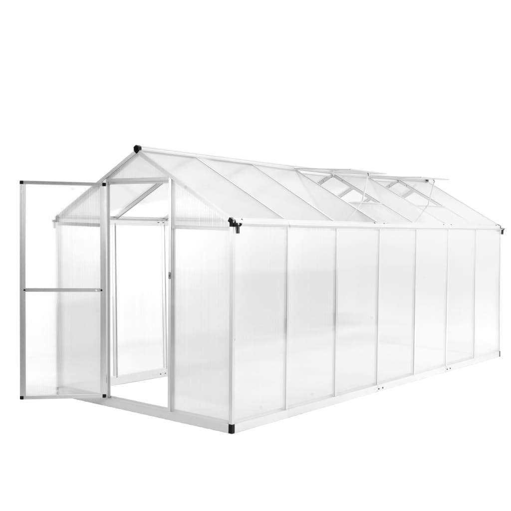 vidaXL drivhus 421x190x195 cm 15,6 m³ aluminium