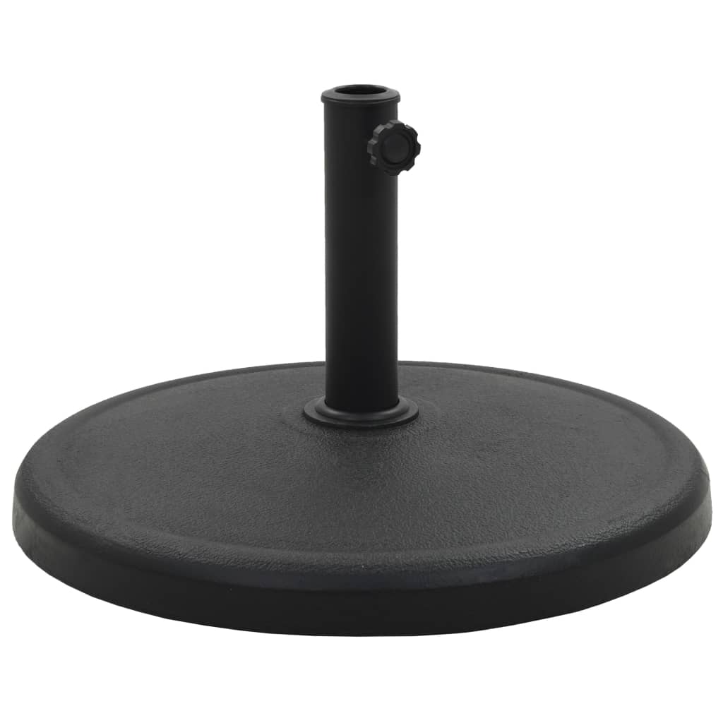 vidaXL Suport umbrelă de soare, negru, 19 kg, polirășină, rotund 