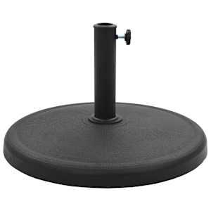Stojan na slunečník kulatý černý 19 kg polyresin - obrázek 2