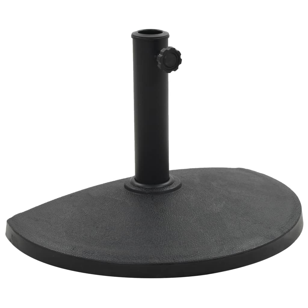 vidaXL Suport umbrelă de soare, negru, 9 kg, polirășină, semi-rotund de la vidaxl imagine noua