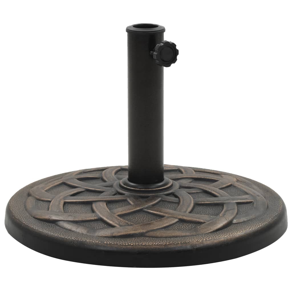 vidaXL Suport umbrelă de soare, bronz, 19 kg, polirășină, rotund vidaxl.ro