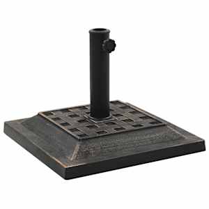 Podstavek za senčnik kvadraten poliestrska smola 12 kg bronast