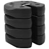 vidaXL lehtla raskuskettad 4 tk, must, 220x50 mm, betoon