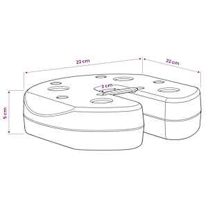 Závaží pro party stan 4 ks černá 220 x 50 mm betonová - obrázek 7