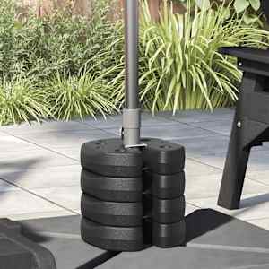 vidaXL lehtla raskuskettad 4 tk, must, 220x50 mm, betoon