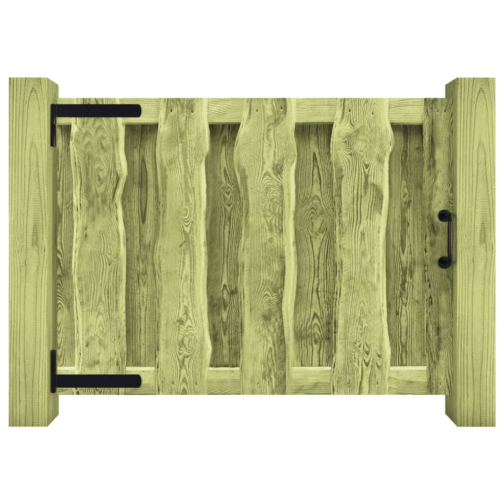 vidaXL Puerta de jardín madera de pino impregnada FSC 100x75 cm verde 100 x 75 cm