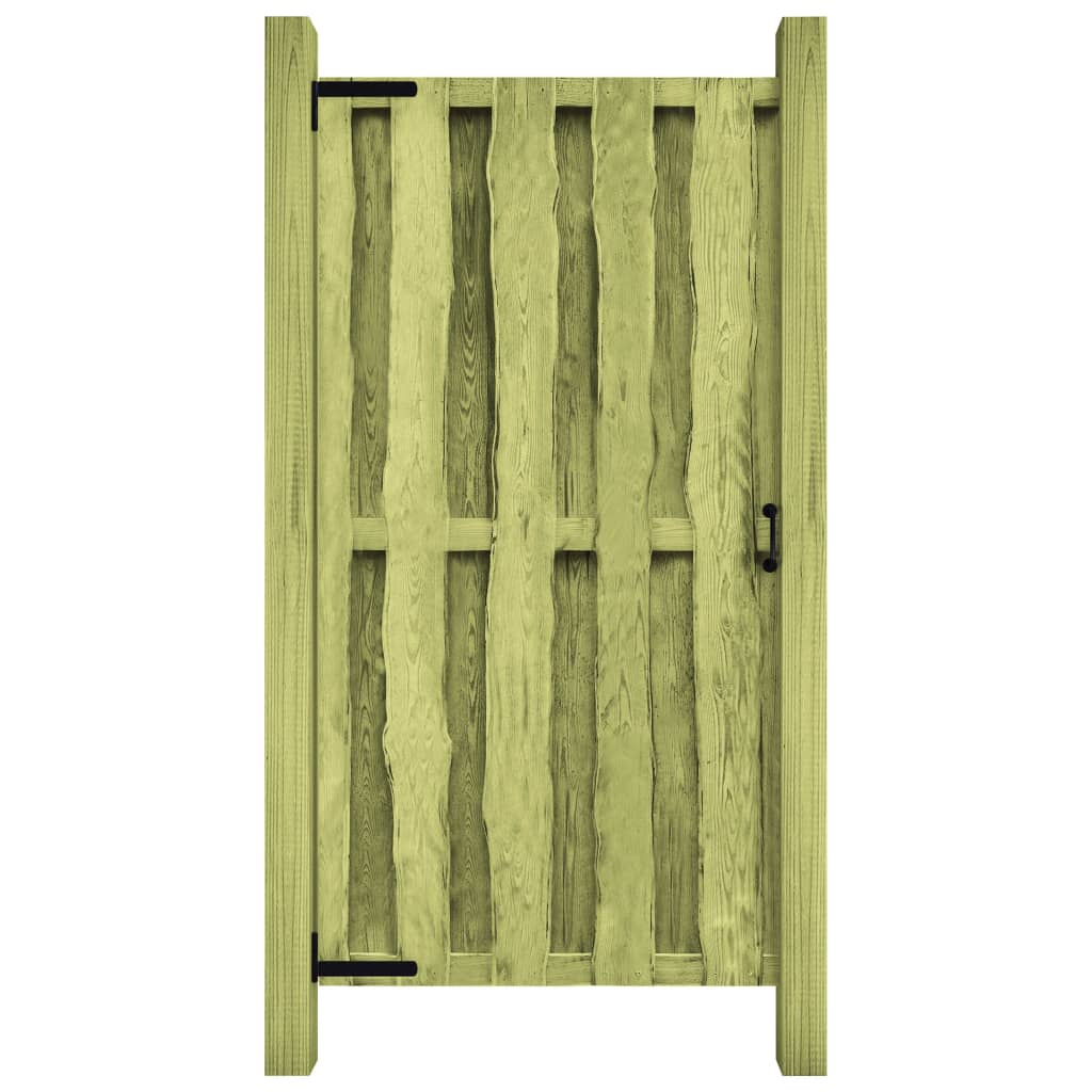 vidaXL Poartă de grădină, verde, 100 x 197 cm, lemn de pin tratat 