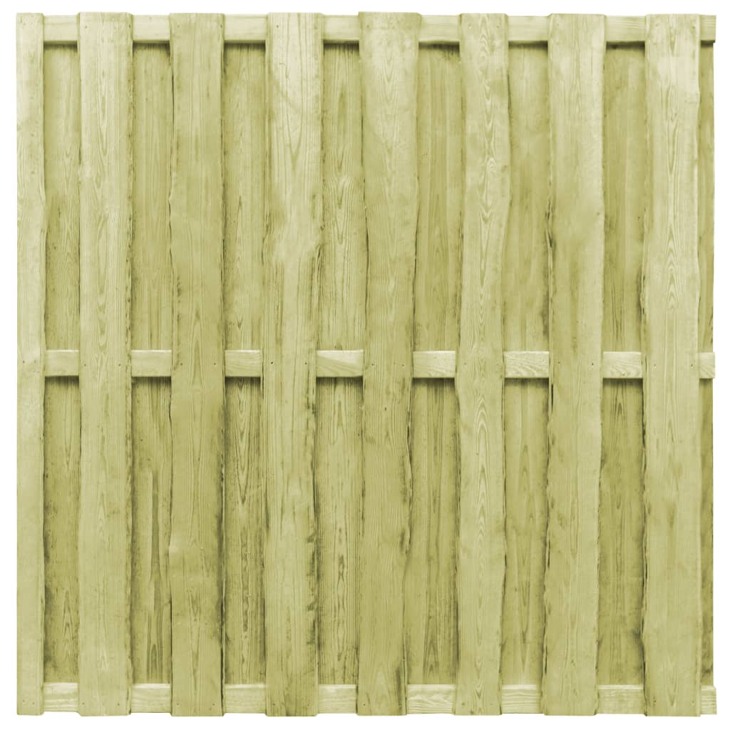 vidaXL Panou de gard cu șipci alternative, verde 180x180 cm, lemn pin poza vidaxl.ro