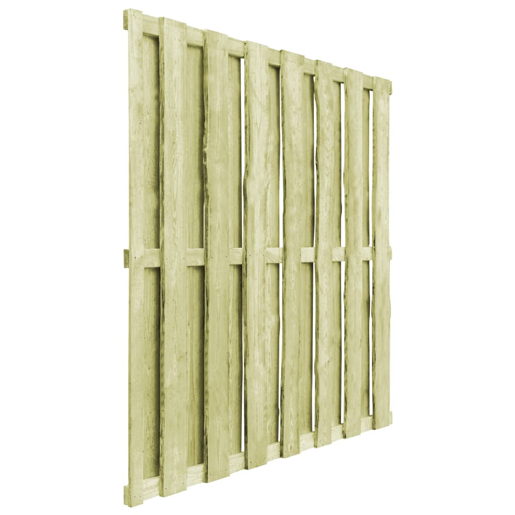 vidaXL Panel de valla de jardín madera de pino verde 180x180 cm