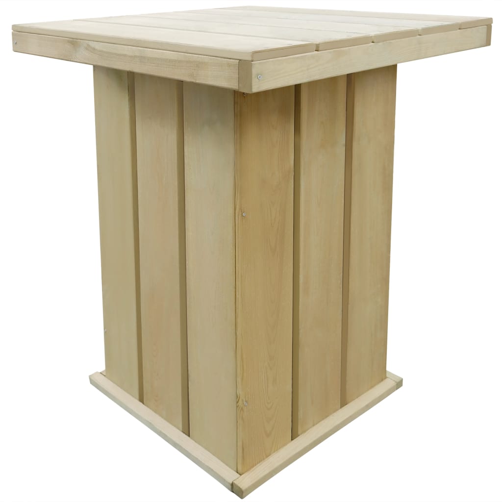 vidaXL Barbord 75x75x110 cm impregnerad furu