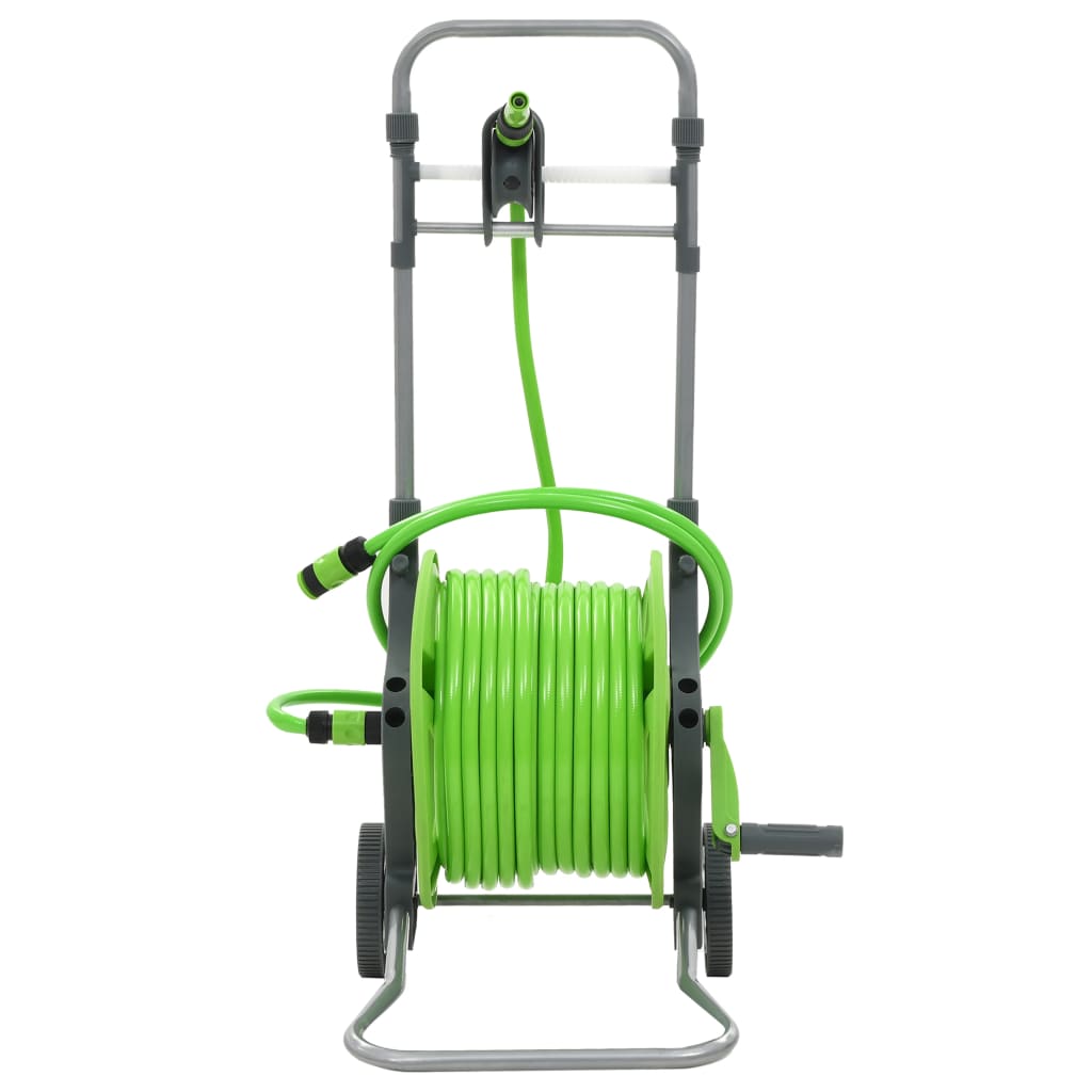 vidaXL Water Hose Reel with Wheels 174.6'+6.6'