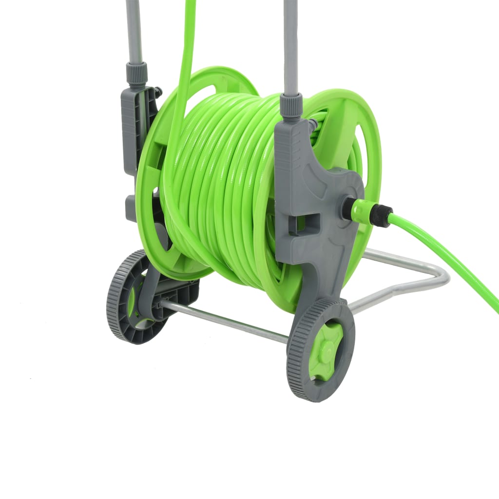 vidaXL Water Hose Reel with Wheels 174.6'+6.6'