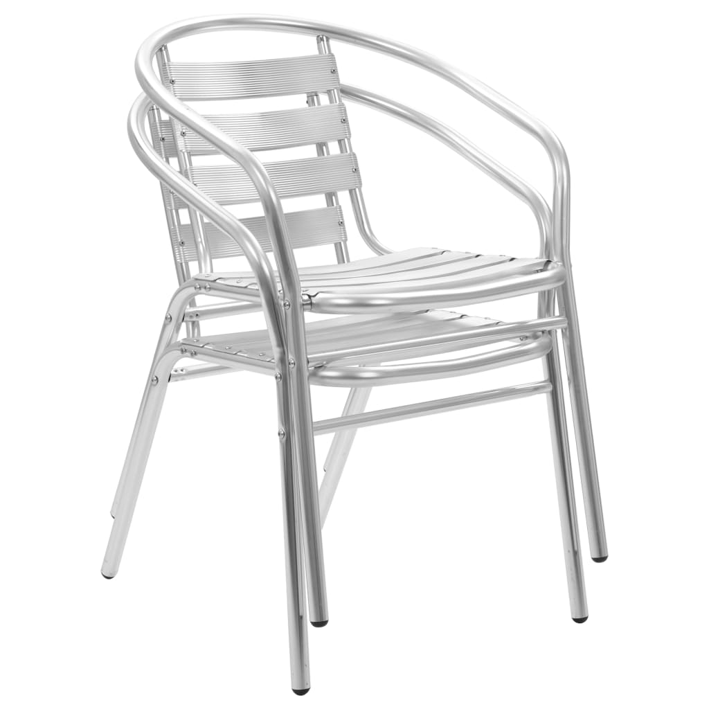 vidaXL dārza krēsli, 2 gab., alumīnijs, saliekami viens uz otra