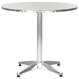 vidaXL Gartentisch Silbern 80 cm Aluminium