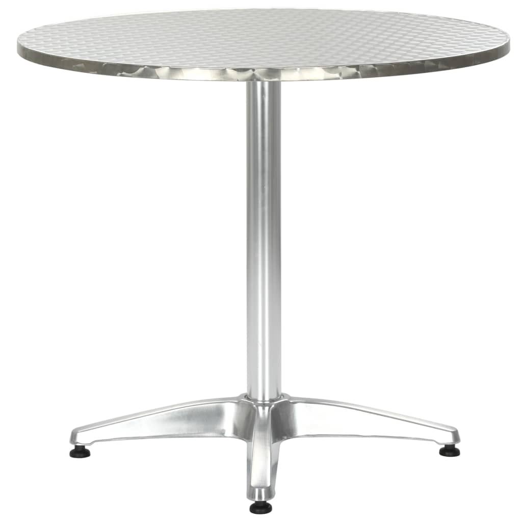 

vidaXL Tuintafel 80x70 cm aluminium zilverkleurig