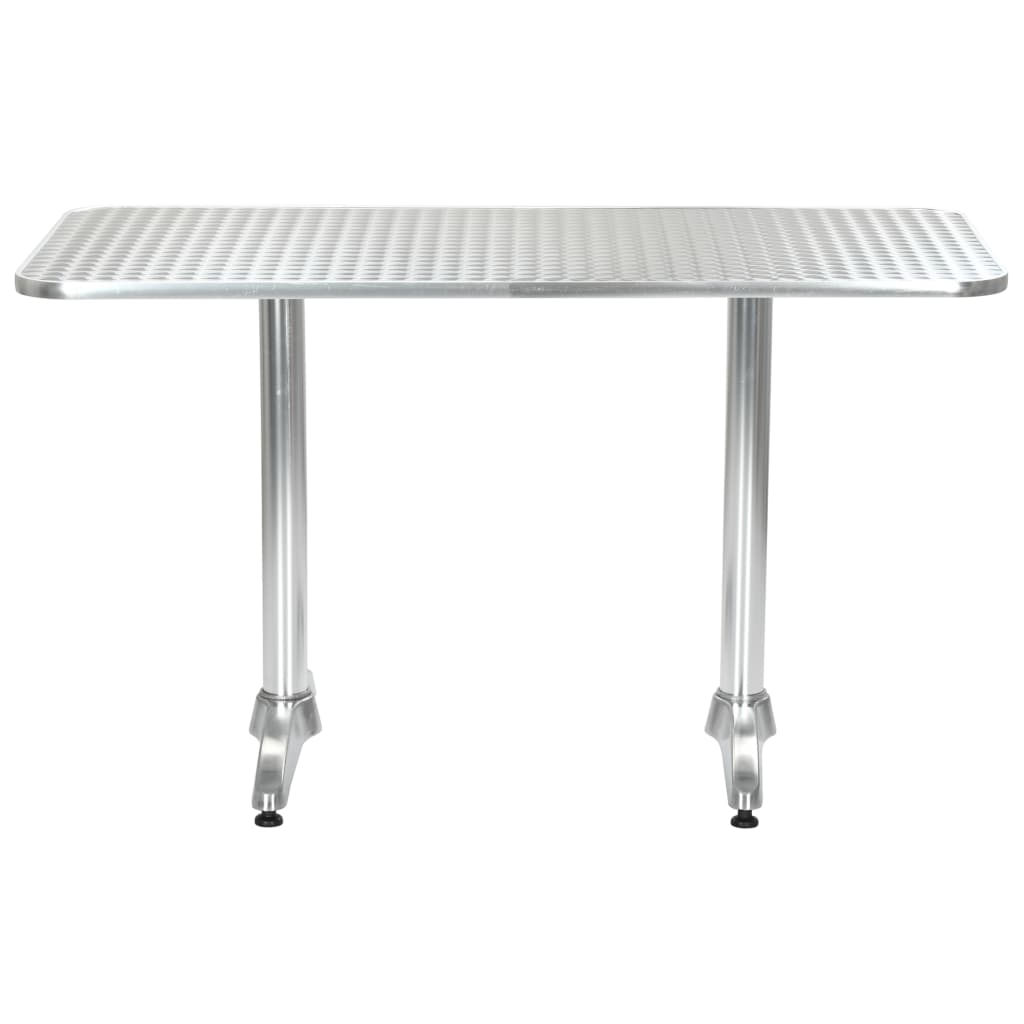 

vidaXL Tuintafel 120x60x70 cm aluminium zilverkleurig