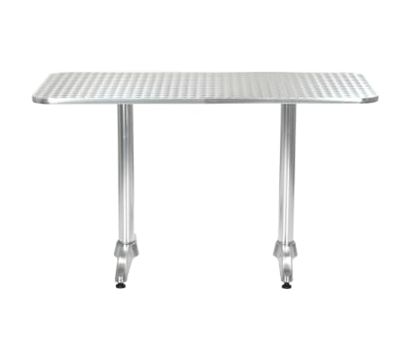 vidaXL Tuintafel 120x60x70 cm aluminium zilverkleurig