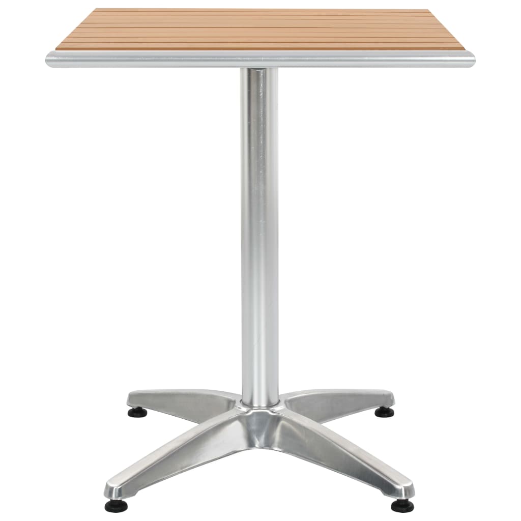 vidaXL Tuintafel 60x60x70 cm aluminium en HKC zilverkleurig