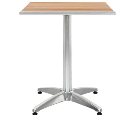 vidaXL Tuintafel 60x60x70 cm aluminium en HKC zilverkleurig