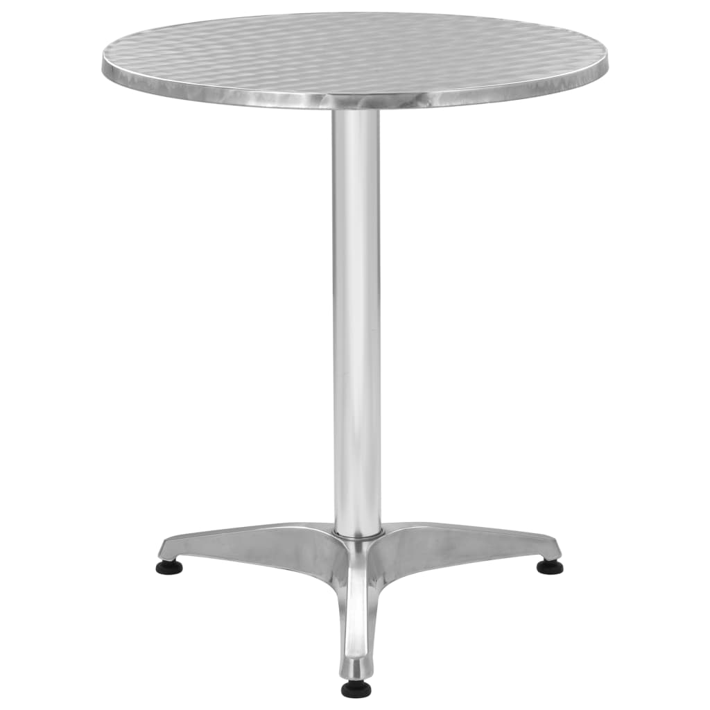 vidaXL Mobilier de bistro 3 pcs Aluminium Argenté