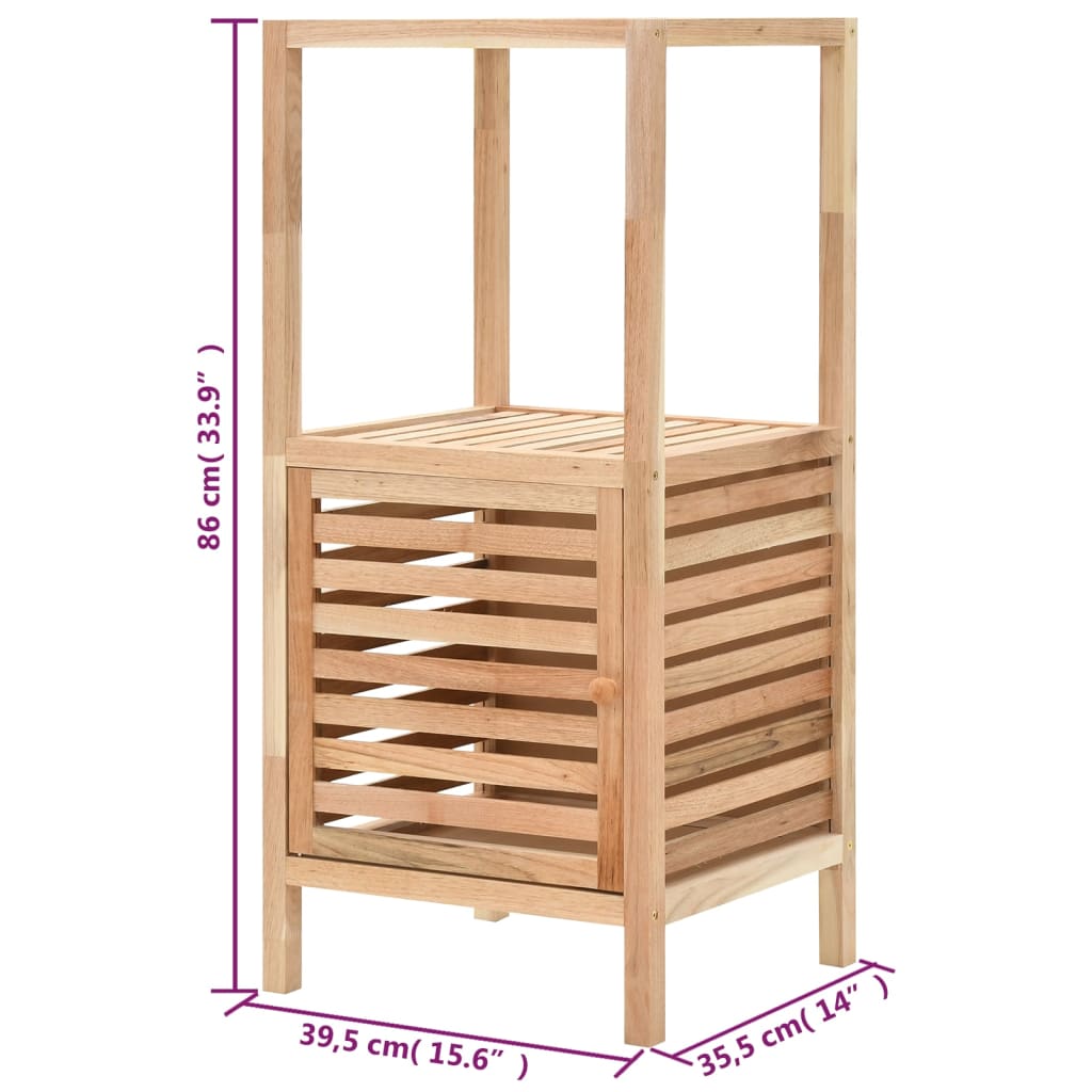 imagem de vidaXL Armário de arrumação para WC nogueira maciça 39,5x35,5x86 cm8