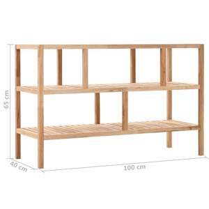 Koupelnový regál masivní ořechové dřevo 100 x 40 x 65 cm - obrázek 6