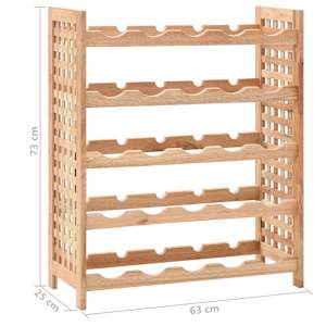 Stojan na víno na 25 lahví masivní ořechové dřevo 63x25x73 cm - obrázek 8