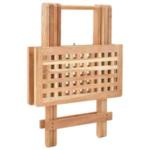 Skládací odkládací stolek masivní ořechové dřevo 50x50x49 cm - obrázek 2